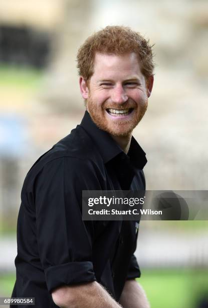 Prince Harry attends the UK Team Launch For Invictus Games Toronto 2017 at The Tower of London on May 30, 2017 in London, England.