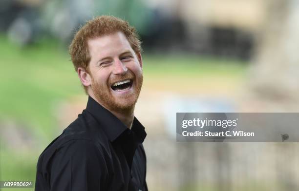 Prince Harry attends the UK Team Launch For Invictus Games Toronto 2017 at The Tower of London on May 30, 2017 in London, England.
