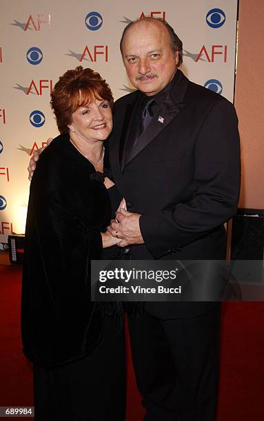 Actor Dennis Franz with his wife Joanie Zeck attend the American Film Institutes AFI Awards 2001 at the Beverly Hills Hotel January 5, 2002 in...