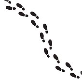 Human footprint vector icon.