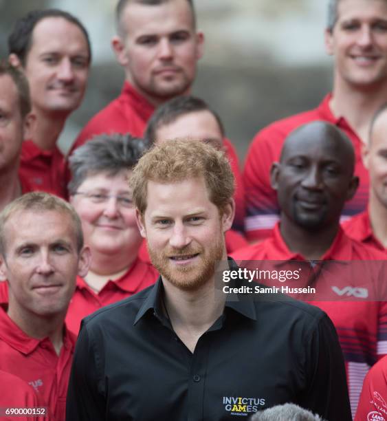 Prince Harry attends UK Team launch for Invictus Games Toronto 2017 at Tower of London on May 30, 2017 in London, England.