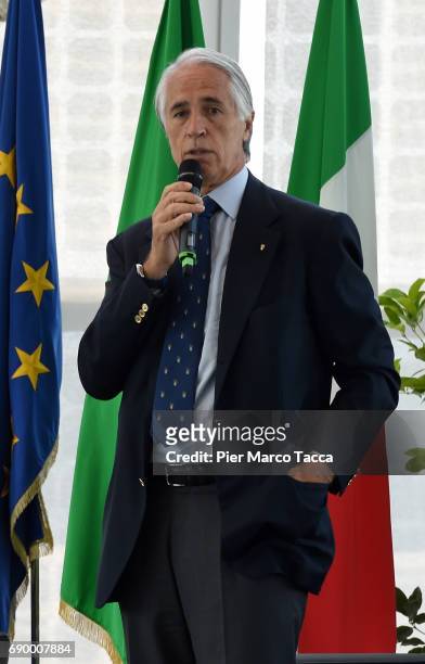 President of CONI Giovanni Malago attends Rosa Camuna awards at Palazzo Lombardia on May 30, 2017 in Milan, Italy.