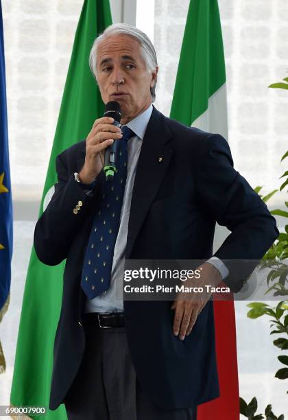 President of CONI Giovanni Malago attends Rosa Camuna awards at Palazzo Lombardia on May 30, 2017 in Milan, Italy.