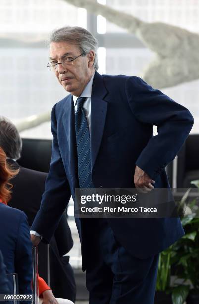 Massimo Moratti attends Rosa Camuna awards at Palazzo Lombardia on May 30, 2017 in Milan, Italy.