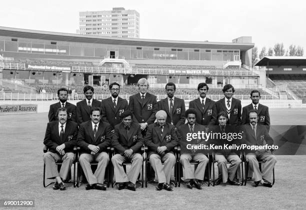 The East Africa squad before the Prudential World Cup group match between England and East Africa at Edgbaston, Birmingham, 14th June 1975. England...