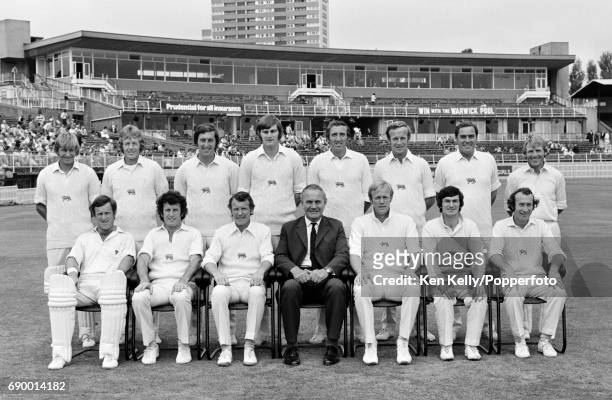 The England squad before the Prudential World Cup group match between England and East Africa at Edgbaston, Birmingham, 14th June 1975. England won...