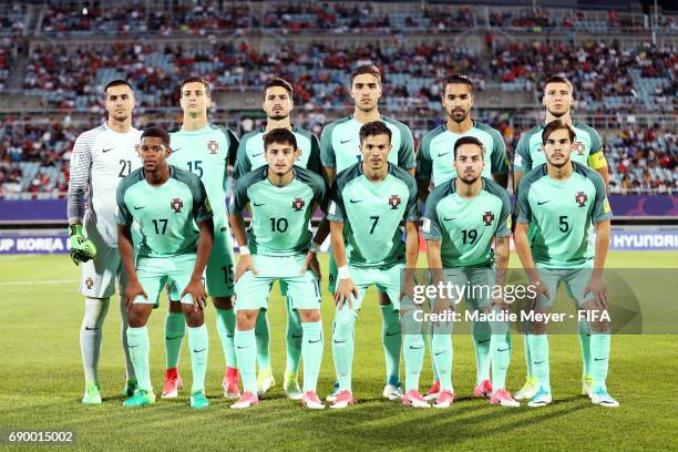 Starting lineup of Portugal before the FIFA U-20 World Cup Korea Republic 2017 Round of 16 match between Korea Republic and Portugal at Cheonan...