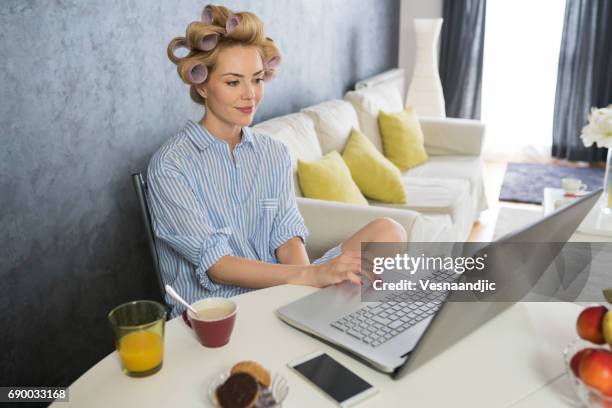 Sunday Working On Laptop High-Res Stock Photo - Getty Images