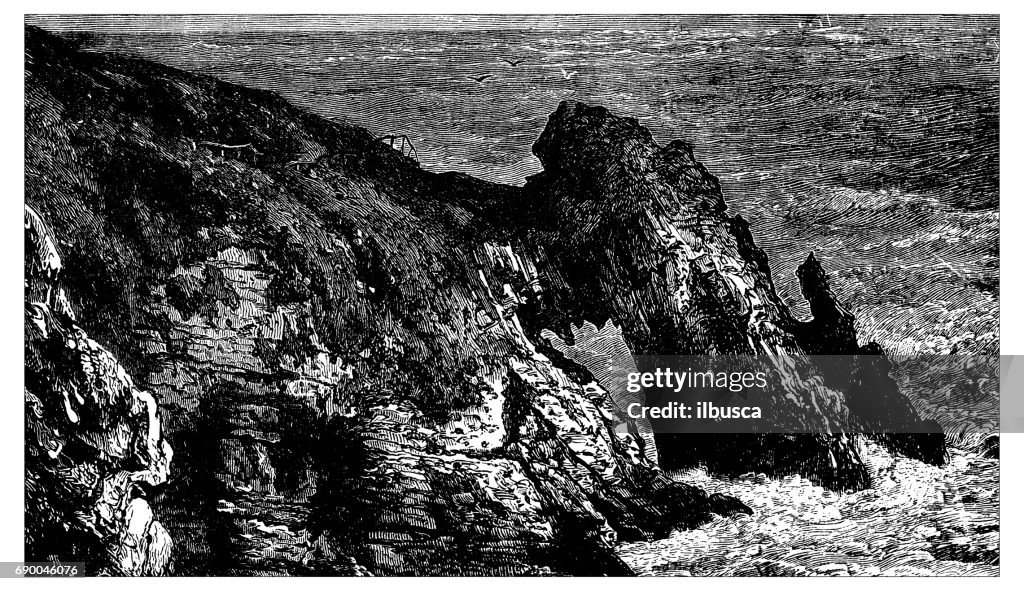 Antique engraving illustration: London Bridge, Torquay