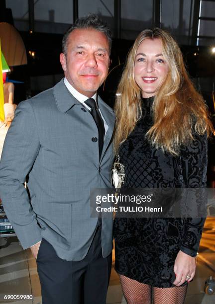 April 25, 2017 : Dinner of the Societe des Amis to celebrate the Pompidou Museum's 40th year. April 25, 2017. Olivier Widmaier-Picasso and Arabelle...