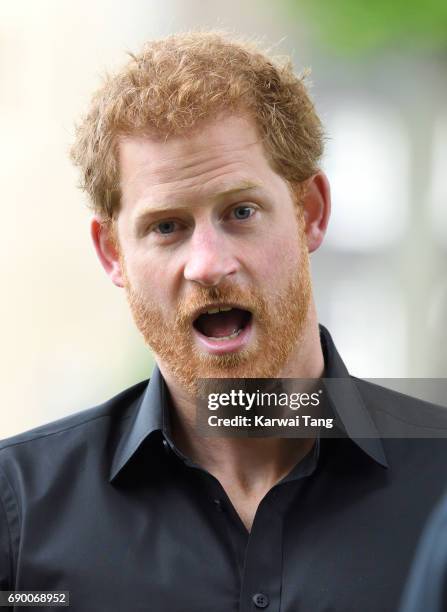 Prince Harry attends the UK Team launch for Invictus Games Toronto 2017 at Tower of London on May 30, 2017 in London, England.