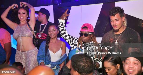 Lil Wayne and Duke Riley attend Duke Rileys Signing Party at Gold Room on May 27, 2017 in Atlanta, Georgia.