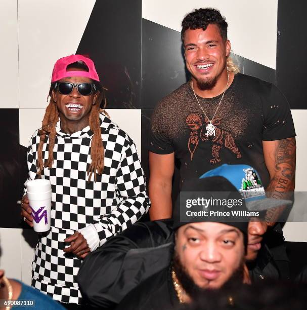 Lil Wayne and Duke Riley attend Duke Rileys Signing Party at Gold Room on May 27, 2017 in Atlanta, Georgia.