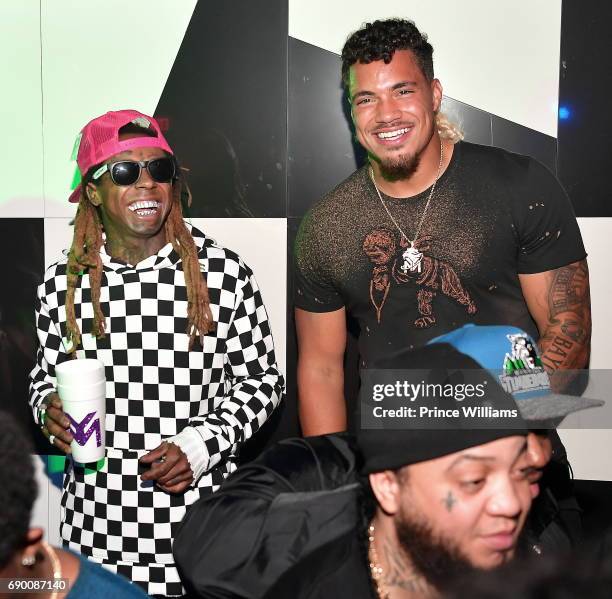 Lil Wayne and Duke Riley attend Duke Rileys Signing Party at Gold Room on May 27, 2017 in Atlanta, Georgia.