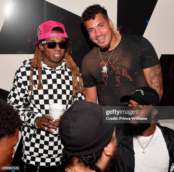 Lil Wayne and Duke Riley attend Duke Rileys Signing Party at Gold Room on May 27, 2017 in Atlanta, Georgia.