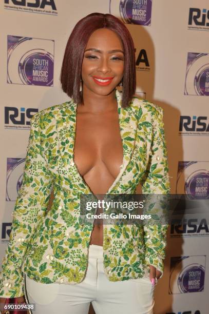 Boity Thulo during the 23rd annual South African Music Awards ceremony at Sun City on May 27, 2017 in Rustenburg, South Africa. The SAMAs is an...