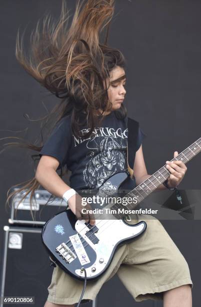 Tye Trujillo of The Helmets performs during BottleRock Napa Valley on May 28, 2017 in Napa, California.