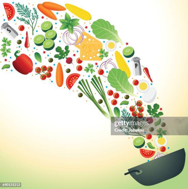 kochen-salat - zwiebel stock-grafiken, -clipart, -cartoons und -symbole