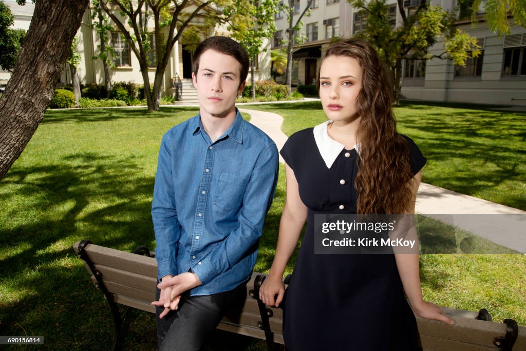 Dylan Minnette and Katherine Langford, Los Angeles Times, May 10, 2017