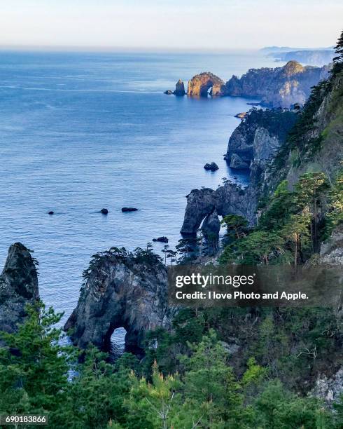 kitayamazaki evening view - 岩手県 stock pictures, royalty-free photos & images