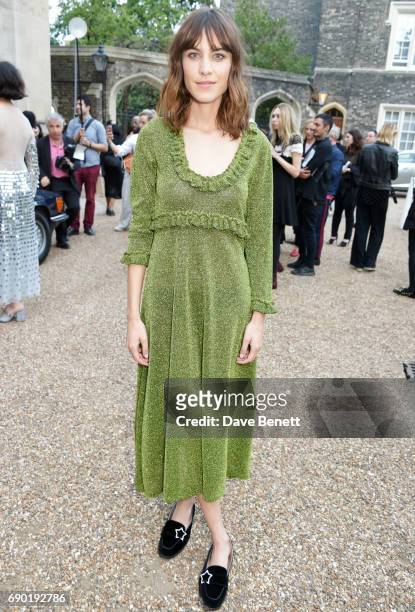 Alexa Chung attends the ALEXACHUNG London Launch & Summer 17 Collection Reveal at the Danish Church of Saint Katharine on May 30, 2017 in London,...