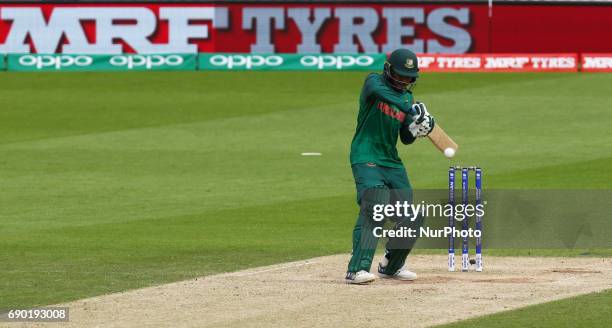 Sunzamul Islam of Bangladesh during the ICC Champions Trophy Warm-up match between India and Bangladesh at The Oval in London on May 30, 2017