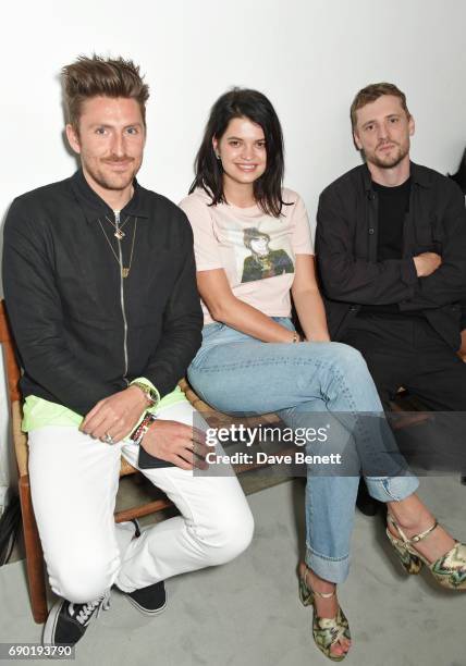 Henry Holland, Pixie Geldof and George Barnett attend the ALEXACHUNG London Launch & Summer 17 Collection Reveal at the Danish Church of Saint...