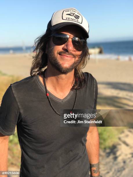 Keyboard player Rami Jaffee of The Wallflowers, and the Foo Fighters poses for a portrait at the beach in Venice, California on May 21, 2017.