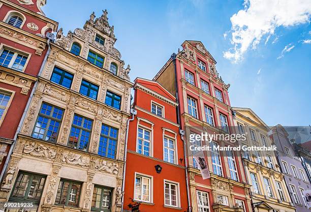 patrician houses at long lane gdansk - gdansk stock pictures, royalty-free photos & images
