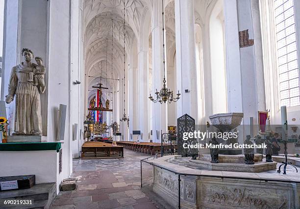 st. mary's church stellar vaulted ceiling - santa maria fotografías e imágenes de stock