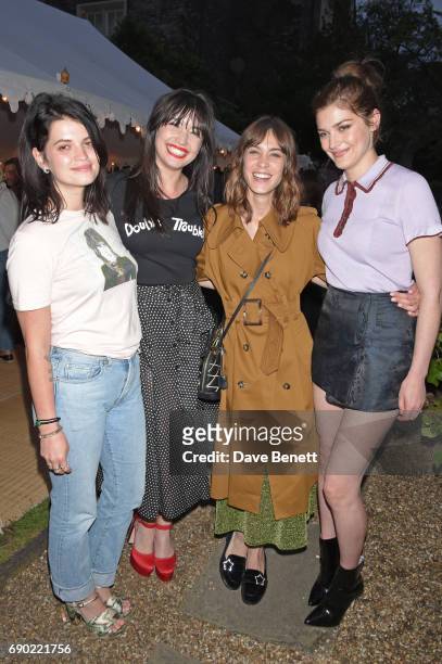 Pixie Geldof, Daisy Lowe, Alexa Chung and Amber Anderson attend the ALEXACHUNG London Launch & Summer 17 Collection Reveal at the Danish Church of...