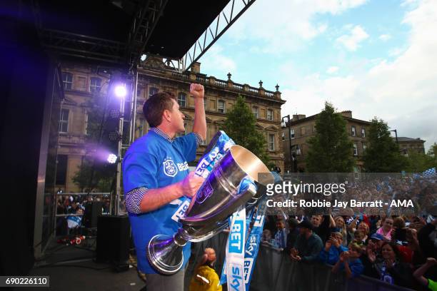 Dean Hoyle chairman / owner of Huddersfield Town on May 30, 2017 in Huddersfield, England. Dean Hoyle