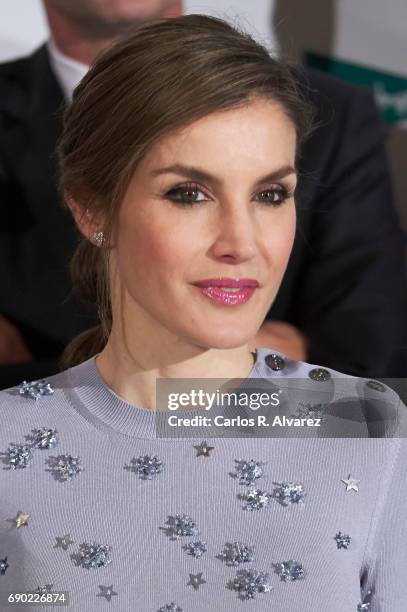 King Felipe VI of Spain and Queen Letizia of Spain attend the Europa Press news agency 60th Anniversary at the Villa Magna hotel on May 30, 2017 in...