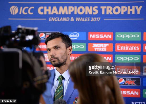Cricket Captain of Bangladesh, Mashrafe Mortaza attends the ICC Champions Dinner at Lancaster House on May 30, 2017 in London, England.