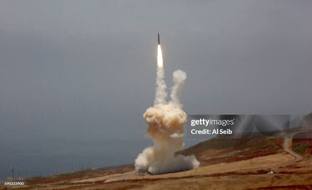 Ground Rockets A ground-based interceptor rocket is launched on May 30, 2017 from ...