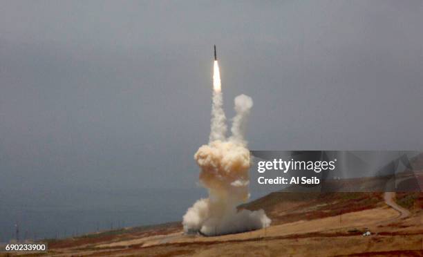 Interceptor Rockets A ground-based interceptor rocket is launched on May 30, 2017 from ...