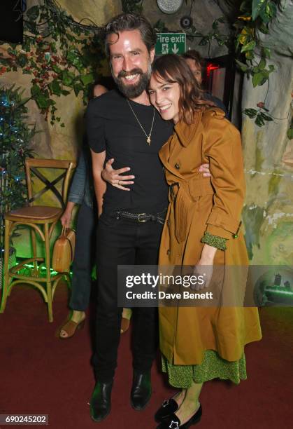 Jack Guinness and Alexa Chung attend the ALEXACHUNG London launch party at The Aviary Bar on May 30, 2017 in London, England.