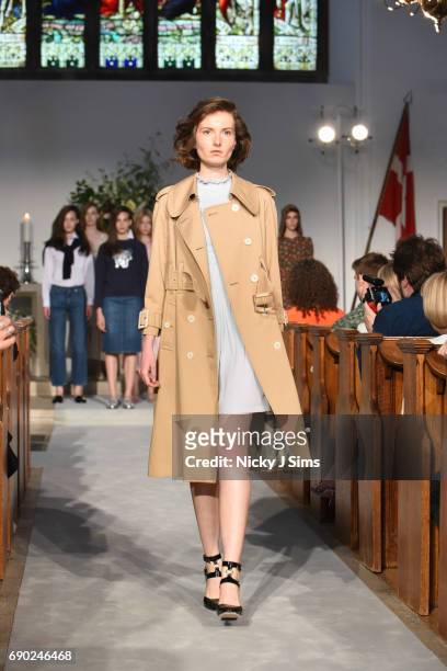 Model walks during the ALEXACHUNG London Launch and Collection Reveal on May 30, 2017 in London, England.