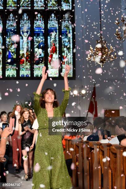 Alexa Chung presents her collection at the ALEXACHUNG London Launch and Collection Reveal on May 30, 2017 in London, England.