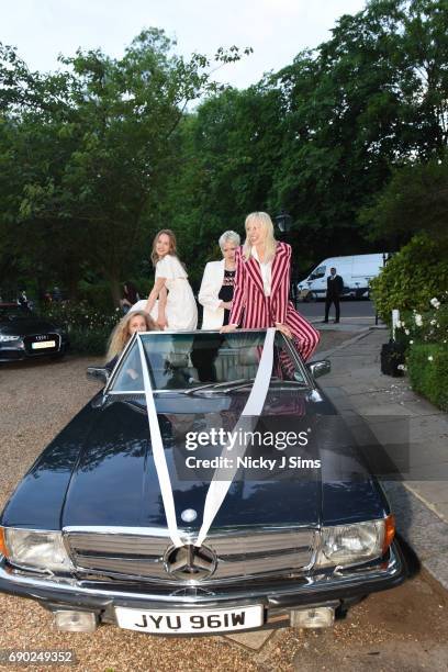 Models pose at the ALEXACHUNG London Launch and Collection Reveal on May 30, 2017 in London, England.