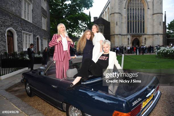 Models pose at the ALEXACHUNG London Launch and Collection Reveal on May 30, 2017 in London, England.