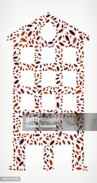 building cockroach vector icon pattern - tiny apartment stock illustrations
