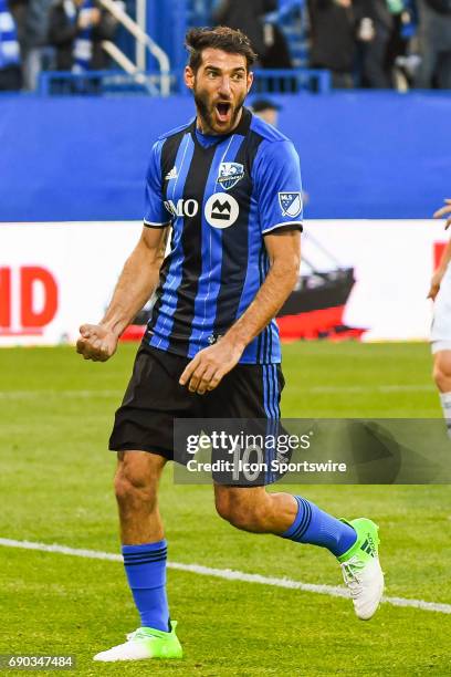 Montreal Impact midfielder Ignacio Piatti celebrating his second goal of the game on a penalty shot making the score 2-0 Impact, during the Montreal...