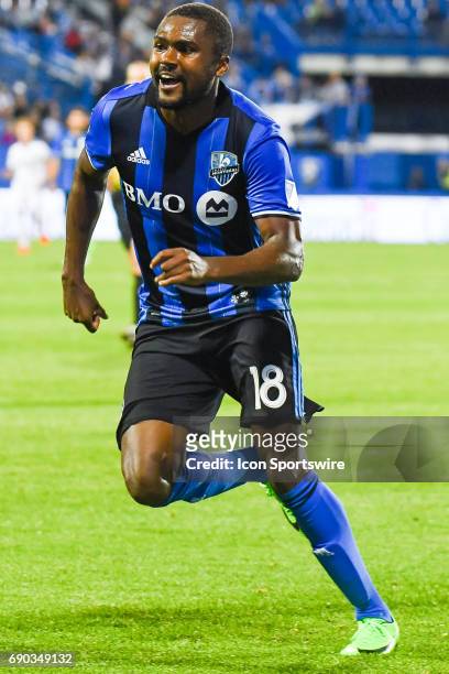 Look on Montreal Impact defender Chris Duvall running in the field during the Montreal Impact versus the Vancouver Whitecaps FC game on May 30 at...