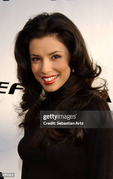 Actress Eva Longoria arrives at the launching of the new Spanish-language broadcast network Telefutura January 14, 2002 in Los Angeles, CA.