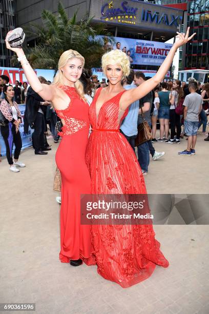Yvonne Woelke and Micaela Schaefer during the Baywatch European Premiere Party on May 31, 2017 in Berlin, Germany.