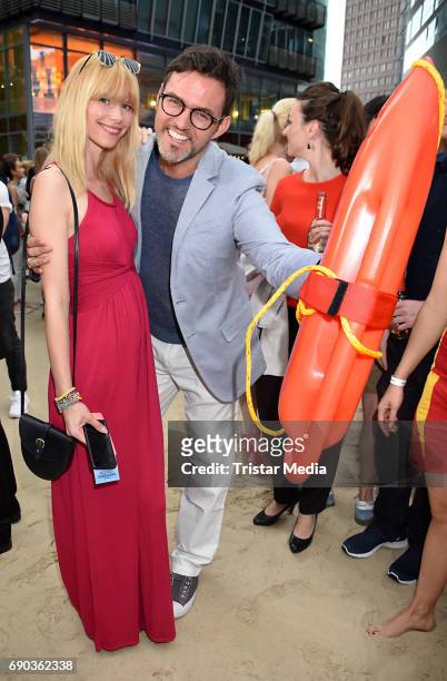 Tenor Tobey Wilson and his girlfriend Sabrina Gehrmann during the Baywatch European Premiere Party on May 31, 2017 in Berlin, Germany.