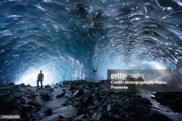 ice cave ii - grotto cave stock pictures, royalty-free photos & images