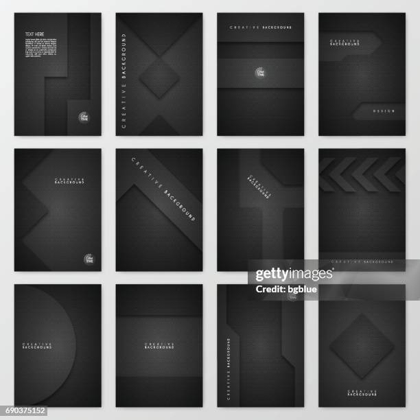 brochure template layout, cover design, business annual report, flyer, magazine - carbon fibre stock illustrations