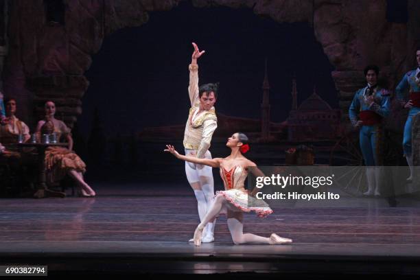 American Ballet Theater performing "Don Quixote" at the Metropolitan Opera House on Tuesday night, May 16,2017. This image: Jeffrey Cirio, left, and...